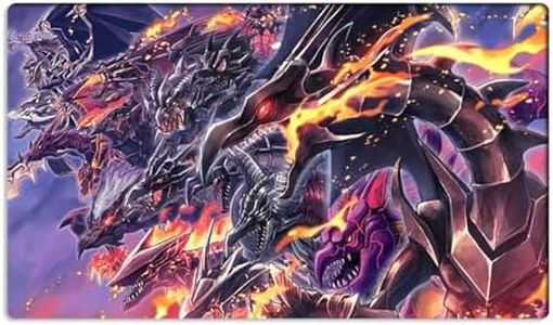 Mlikemat New Playmat Red-Eyes Black Dragon TCG CCG Trading Card Game Mat No Zones + Free Bag (ZD014-624-K)