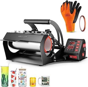 Tumbler Heat Press 10-30 OZ, Cup Mug Press Machine, Sublimation Heat Transfer Straight Skinny Tumbler 30 OZ 20 OZ 16 OZ 15 OZ 11 OZ, DIY Tumbler Press with Heat Tape