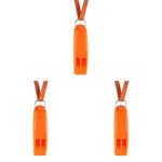Lifesystems Safety And Emergency Whistle With Lanyard for Outdoors, Mountaineering, Boating And Signalling, Orange (Pack of 3)