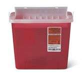 Medline MDS705153 Sharps Container, Counter-Balance Lid, Red (Pack of 20)