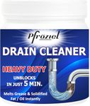 Pfroziel heavy duty Drain cleaner (450 g) Instant Blockage opener to clear Clogged Drains sink pipe I powder 450Gms