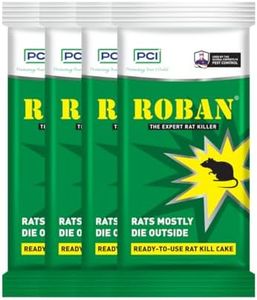 PCI Roban The Rat Killer Cake (Pack of 4) | Kills Rats Outdoors in One Feed | Effective Against All Types of Rats