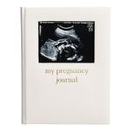 Pearhead Linen Pregnancy Journal, Milestone Tracker, Baby Memory Book, Gift for Expecting Moms, Sonogram Photo Insert, My Pregnancy Journal, Gender Neutral