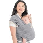 KeaBabies Baby Wrap Carrier By Keababies - All-In-1 Stretchy Baby Wraps - Baby Sling - Infant Carrier - Babys Wrap - Hands Free Babies Carrier Wraps|Great Baby Shower Gift (Classic Gray)