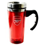 Arsenal FC Official Aluminium Football Travel Mug (One Size) (Red)