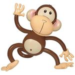 SIX Adorable 27'' MONKEY INFLATES/awesome party Decor/Favor/Jungle/Animal/Safari by RIN