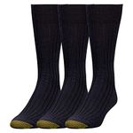 Gold Toe Men's 3-Pack Windsor Wool Dress Sock Black Shoe Size: 6-12.5 / Sock size 10-13