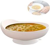 Scooper Bowl with Suction Cup Base, Eating Aid Assistant for Scooping Food, Dining Assistive Food Guard for Disabled, Elderly, Handicapped, 1pcs