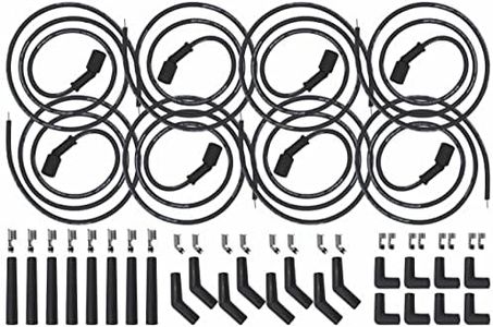 ICT Billet 5ft Universal Spark Plug Wire Set - LS LT Remote Coil Spiral Core Straight 90 135 Boots Compatible with LS1 LM7 LR4 LQ4 LS6 L59 LQ9 LM4 L33 LS2 L76 LY6 LC9 LH8 LMG LS3 LZ1 L99 L96 551083