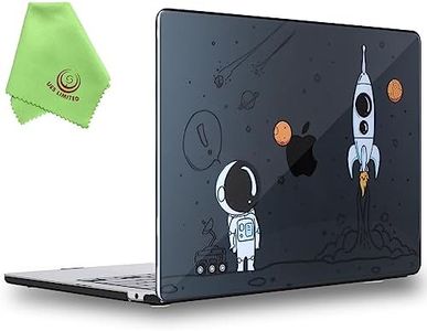 UESWILL Compatible with 2023 2024 MacBook Air 15 inch M2 M3 Case Model A2941 A3114, with 15.3" Liquid Retina Display, Pattern Hard Shell Case Cover + Microfiber Cloth, Astronaut A