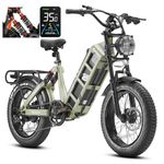 HEDONIC eAhora Juliet Electric Bike for Adults 1000W/1500W Motor 48V/52V 60Ah Super Long Range Electric Bicycle 100+Miles 20" Fat Tire Full Suspension Ebike