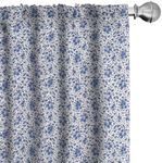 Lunarable Flower Curtains, Small Wi