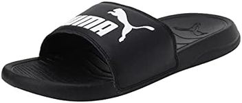 PUMA Men Popcat 20 Slide Sandal, Puma Black-Puma White, 5 UK