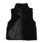 AMhomely Women Padded Vest Solid Color Stand Collar Faux Fur Jacket Top Body Warm Coat Waistcoat Outwear Ladies Fleece Sleeveless Outerwear Gilets for Women UK