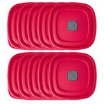 Replacement Lids for 5 Cup Rubbermaid Food Storage Containers Steam Vent (2-Pack, Red)