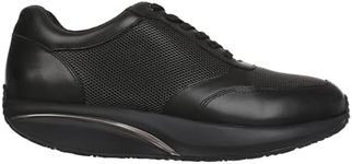 MBT Nafasi 5 Dress Shoes for Women Anatomical and Comfortable. Physiological Footwear Comfort and Stability with Curved Sole. Casual Leather Shoes with Platform and Laces. Color Black
