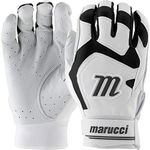 Marucci 2019 Signature Baseball Batting Gloves, Black, Adult X-Large