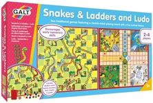 Galt Snakes and Ladders and Ludo - 2 in 1 Board Games for Kids Set -Double Sided Classic Childrens and Family Board Games - Two Sided with Fun and Colourful Designs, for 2-4 Players - Age 3 Years Plus