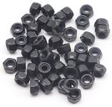 binifiMux 50Pcs Black M4 X 0.7MM Nylon Lock Nuts Inserted Hex Self Clinching Lock Nuts