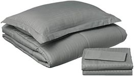 Twin Comforter Set 6 Piece Bed in a Bag with Bed Skirt, Fitted Sheet, Flat Sheet, 1 Pillowcase, and 1 Pillow Sham, Twin, Dobby Gray