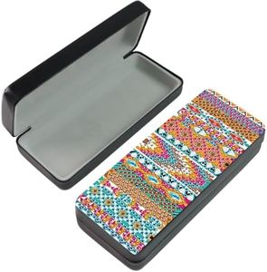 5D Diamond Art Painting Eye Glass Case Glasses Storage Box Diamond Painting Sunglass Case for Adults DIY Handmade Diamond Art Glasses Case for Art Craft Gift Travel Sunglass Eyeglasses Box (Geometry)