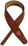 Levy's Suede Leather Guitar Strap Brown