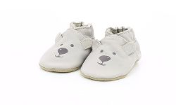 Robeez Baby Boys Sweety Bear Slipper, Light Gray Perm, 2.5 UK