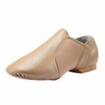 Dynadans Leather Upper Slip-on Jazz Dance Shoe for Women Men's Dance Shoes Brown 5.5M