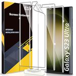 [3 Packs]EGV Screen Protector Compatible for Samsung Galaxy S23 Ultra, Flexible TPU 23 Ultra Screen Protector, Full Coverage, Scratch Resistant, Easy Installation, Case Friendly