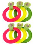 6 PACK HAPPYPET HOOP LA HOOP DOG PUPPY SMALL 15CM FRISBEE THROW TOY RUBBER RING