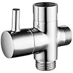 CIENCIA G1/2"Bathroom Angle Valve for Solid Brass 3-Way Shower Arm Diverter Valve for Handshower Universal Showering Components,Chrome, DSF007