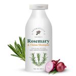 Aromatique Rosemary Shampoo - 300 ml Rosemary Shampoo for Hair Growth Enriched with Onion, Castor Oil & Shikakai Extract - Rosemary Shampoo for Hair Fall & Dandruff Control