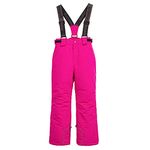 Wowu Boys' Girls Waterproof Breathable Polyester Snowboard Ski Pants Youth Snow Pants Thick Rose