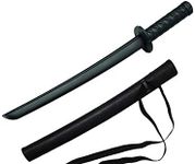 Polypropylene Wakizashi Trainer (False Woodgrain Texture) with Light Sheath - Durable Practice Gear Set