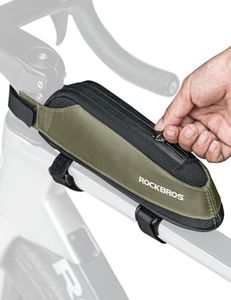ROCKBROS Bolsa Cuadro Bicicleta Bolsa Bicicleta Tubo Superior 0,65L Reflectante Accesorio Bicicleta para MTB Bicicleta Carretera Gravel