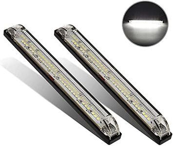 Partsam 2Pcs 8" Utility White 30 LED Strip Light Boat Light, Sealed 8 Inch Exterior/Interior Lights Bar for Truck Trailer Camper RV Car Pickup Van, Under Hood Lights, Side Marker, Dome Lights