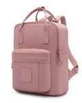 BESTIE+ 12" Small Backpack Purse for Women, Mini Square Bookbag Cute for Work, Travel, Everyday, Millennial Pink