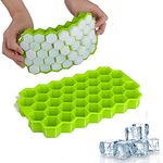 E-COSMOS Ice Cube Tray Silicone for Freezer Honeycomb 37 Cavity Ice Cube Mould Flexible Tray for Freezer, Chocolate Cake Maker, Ice Trays for Chilled Drinks, Reusable (Multi Color)