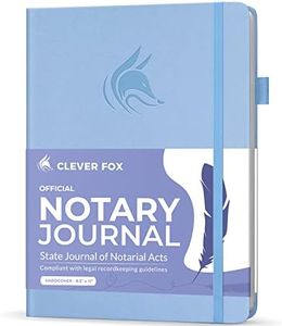 Clever Fox Notary Journal – Notary Public Journal of Notarial Acts – Hardcover Notary Log Book – Notary Supplies – 612 Record Entries, Numbered Pages, Hardcover, 8.5x11″ (Periwinkle)