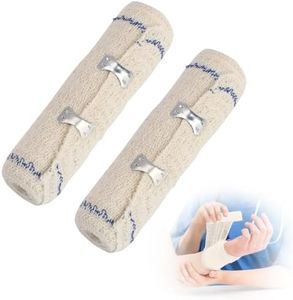 Kit de 2 Vendajes Elásticos de Algodón para Tratamientos Estéticos, Envolturas de Barro Frío y Caliente, Arcillas y Aceites, 15 cm x 4.5 m, Lavables y Reutilizables