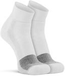 Fox River Wick Dry Triathlon Quarter 1/4 Crew Sock (White, Large)