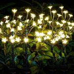 IUEECEN Solar Garden Lights Outdoor,Waterproof Outdoor Solar Lights for Outside Decorative 8Pack, 160Led Solar Flowers Garden Decor, for Yard Pathway,Lawn,Patio Fairy Decorations Gardening Gifts