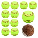 Baisidiwei 12 Pack Practice Softballs Size 12 Inch Softballs. Fastpitch Softballs, Official 12 inch Size and Weight