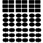 Graphic Club Black 108 Pcs Waterproof Vinyl Stickers for Mason Jars Glass Bottles, Decals Craft, Kitchen Jar Labels Bottle Stickers 5cm x 3.5cm J-003