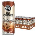 HELL Ice Coffee Cappuccino | 24 x 250ml Cans Multipack | 40mg/100ml Caffeine | Contains Real Arabica & Robusta Coffee Bean Extracts | 75% UHT Milk | Preservative Free | Iced Coffee | Ready To Drink