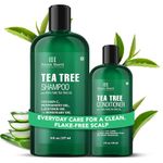 Botanic Hearth Tea Tree Shampoo 8Fl Oz And Conditioner 4 Fl Oz | With 100% Pure Tea Tree Oil, For Itchy And Dry Scalp, Sulfate/Paraben Free | For Men And Women