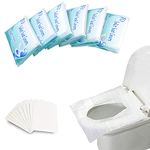 60PCS Disposable Toilet Seat Covers, Flushable Toilet Seat Covers for Kids Adults Pregnant Women, Disposable Toilet Seat Cover for Travel, Use in Public Toilets