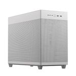 ASUS Prime AP201 MicroATX Case (Support Radiator Up to 360 mm and Graphics Card Length up to 338 mm, Quasi-Filter Mesh Panels, Tool-free Side Panels, USB 32 Gen 2 Type-C Front Panel) White