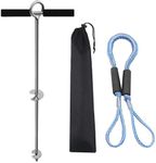 YANYUCB Boat Sand Anchor,316 Stainless Steel Sand Anchor with Removable Handle, Bungee Line,Carry Bag for Jet Ski,PWC,Floats,Pontoon (36 inch Double Spiral)