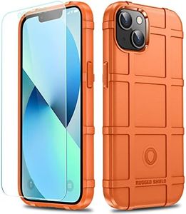 iPhone 13 Case, LABILUS Rugged Shield 8ft Drop Proof TPU Thick Armor Tactical Protective Case Compatible with 13 (6.1 inch) - Sunlight Orange